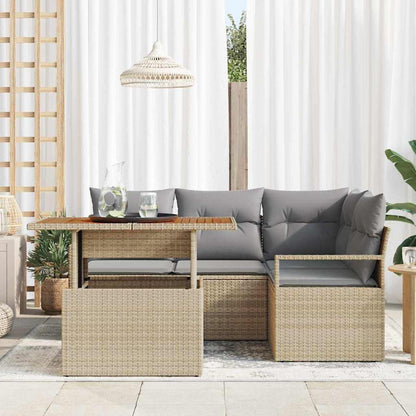 Garten Essgruppe mit Kissen 5 pcs Beige, Grau 100 x 55 x 73 cm