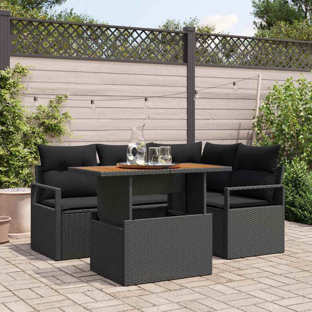 Garten Essgruppe 5 pcs Schwarz, Braun 100 x 55 x 73 cm