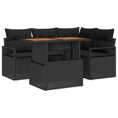 Garten Essgruppe 5 pcs Schwarz, Braun 100 x 55 x 73 cm