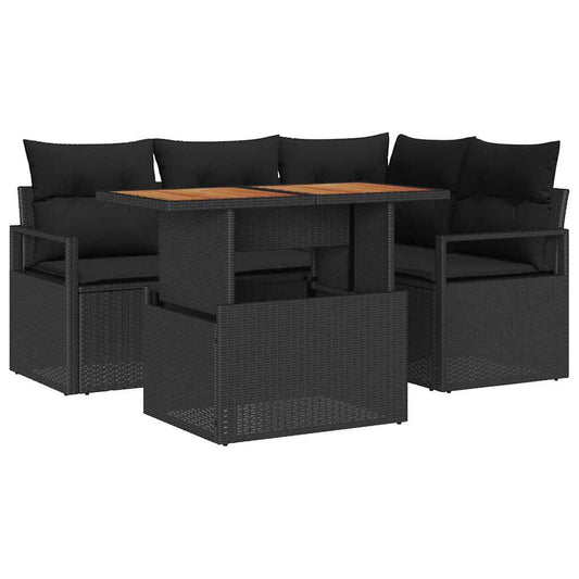 Garten Essgruppe 5 pcs Schwarz, Braun 100 x 55 x 73 cm