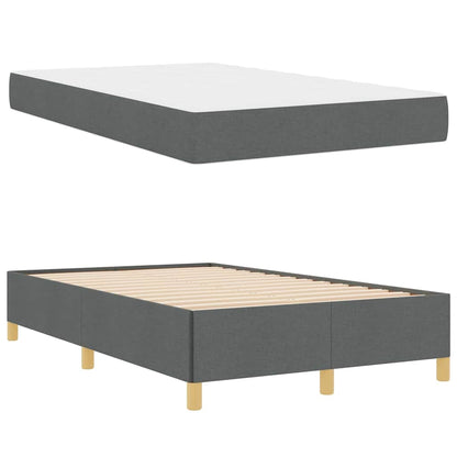 Boxspringbett Dunkelgrau und Weiß und Dunkelgrau 120 x 200 cm