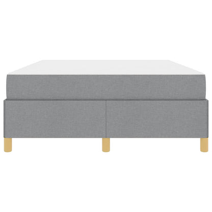 Boxspringbett Hellgrau und Weiß und Hellgrau 140 x 190 cm Stoff