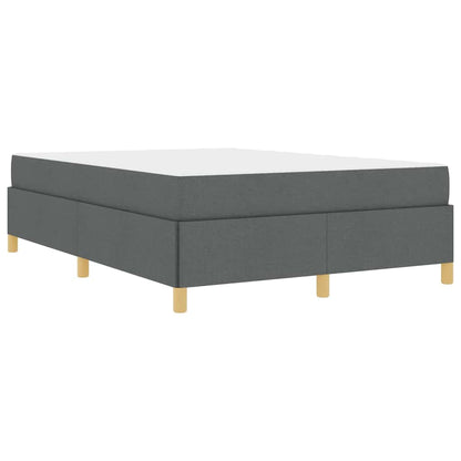 Boxspringbett Dunkelgrau und Weiß und Dunkelgrau 140 x 190 cm