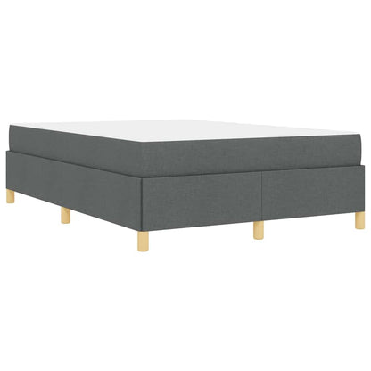 Boxspringbett Dunkelgrau und Weiß und Dunkelgrau 140 x 190 cm
