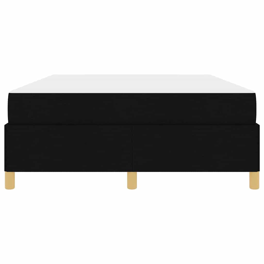 Boxspringbett Schwarz und Weiß und Schwarz 140 x 200 cm Stoff