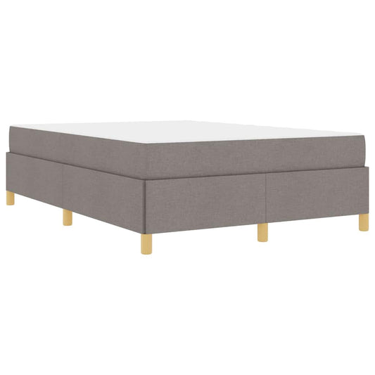 Boxspringbett Taupe und Beige und Weiß 140 x 200 cm Schaum