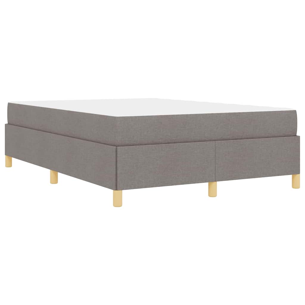 Boxspringbett Taupe und Beige und Weiß 140 x 200 cm Schaum