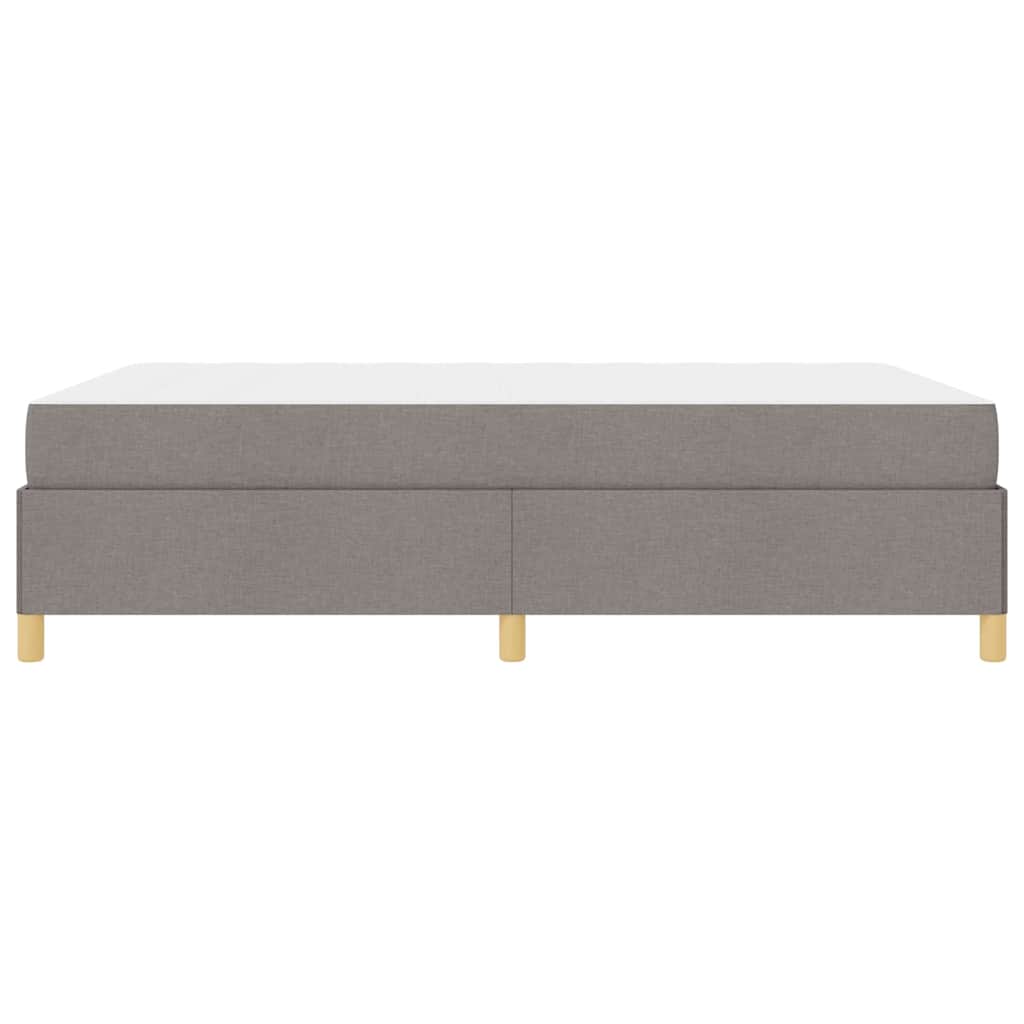 Boxspringbett Taupe und Beige und Weiß 140 x 200 cm Schaum