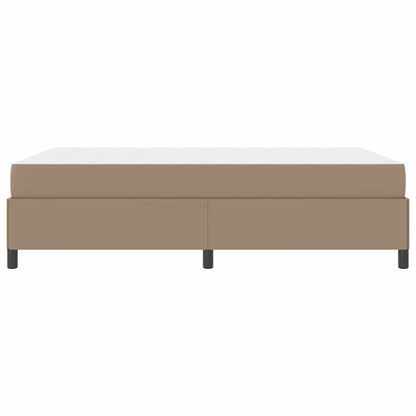 Bettgestell mit Matratze Cappuccino 160 x 200 cm Kunstleder