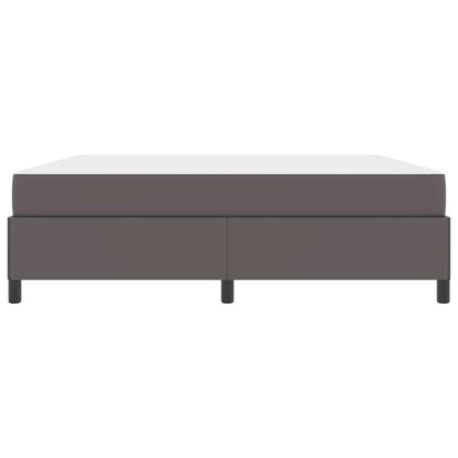 Bettgestell mit Matratze Grau 180 x 200 cm Kunstleder