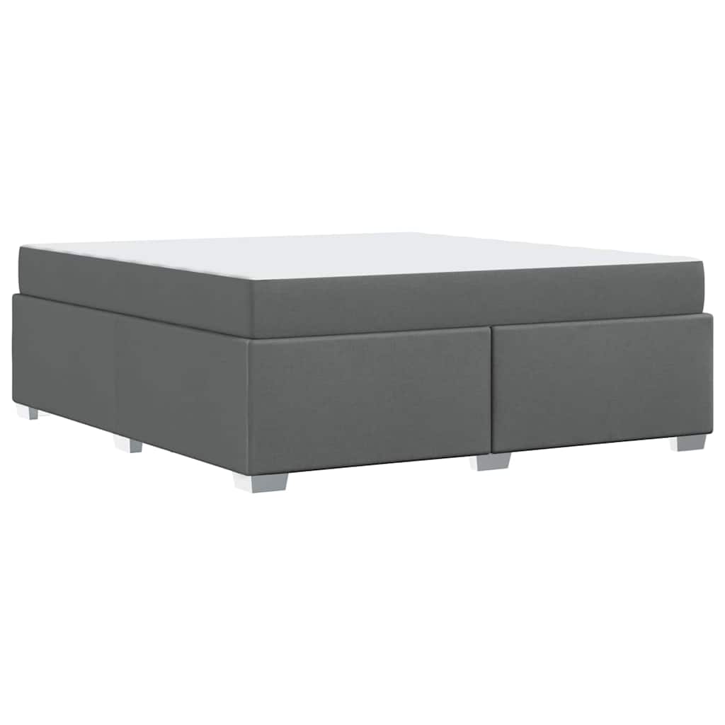 Bettrahmen mit Matratze Dunkelgrau 180 x 200 cm Stoff