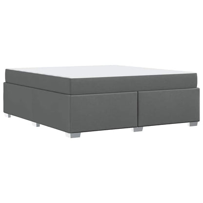 Bettrahmen mit Matratze Dunkelgrau 180 x 200 cm Stoff