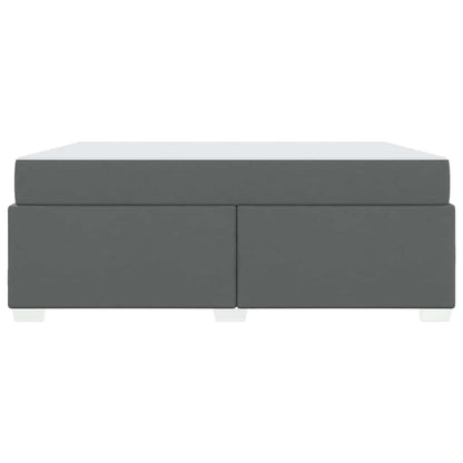 Bettrahmen mit Matratze Dunkelgrau 180 x 200 cm Stoff