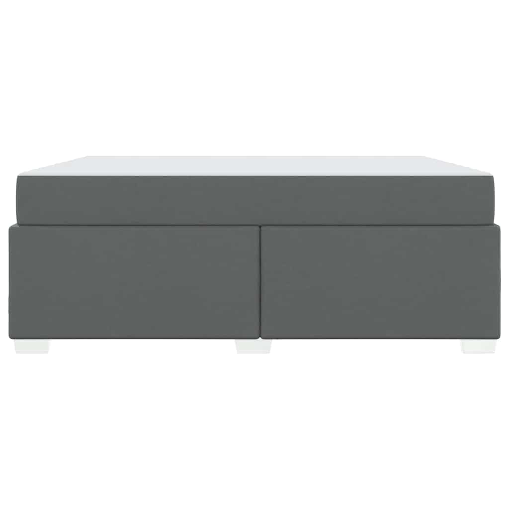 Bettrahmen mit Matratze Dunkelgrau 180 x 200 cm Stoff