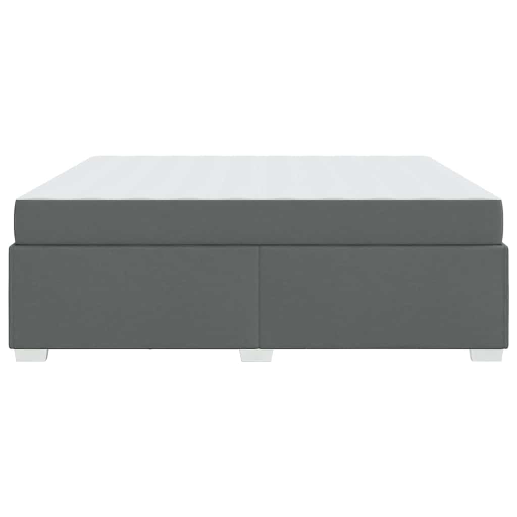 Bettrahmen mit Matratze Dunkelgrau 180 x 200 cm Stoff