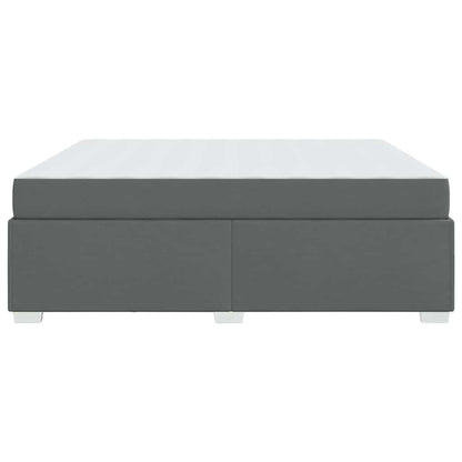 Bettrahmen mit Matratze Dunkelgrau 180 x 200 cm Stoff
