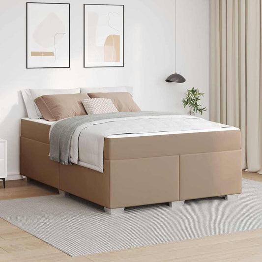 Bettgestell Cappuccino 160 x 200 cm Kunstleder