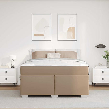 Bettgestell Cappuccino 160 x 200 cm Kunstleder