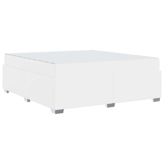 Bettgestell Weiß 180 x 200 cm Kunstleder