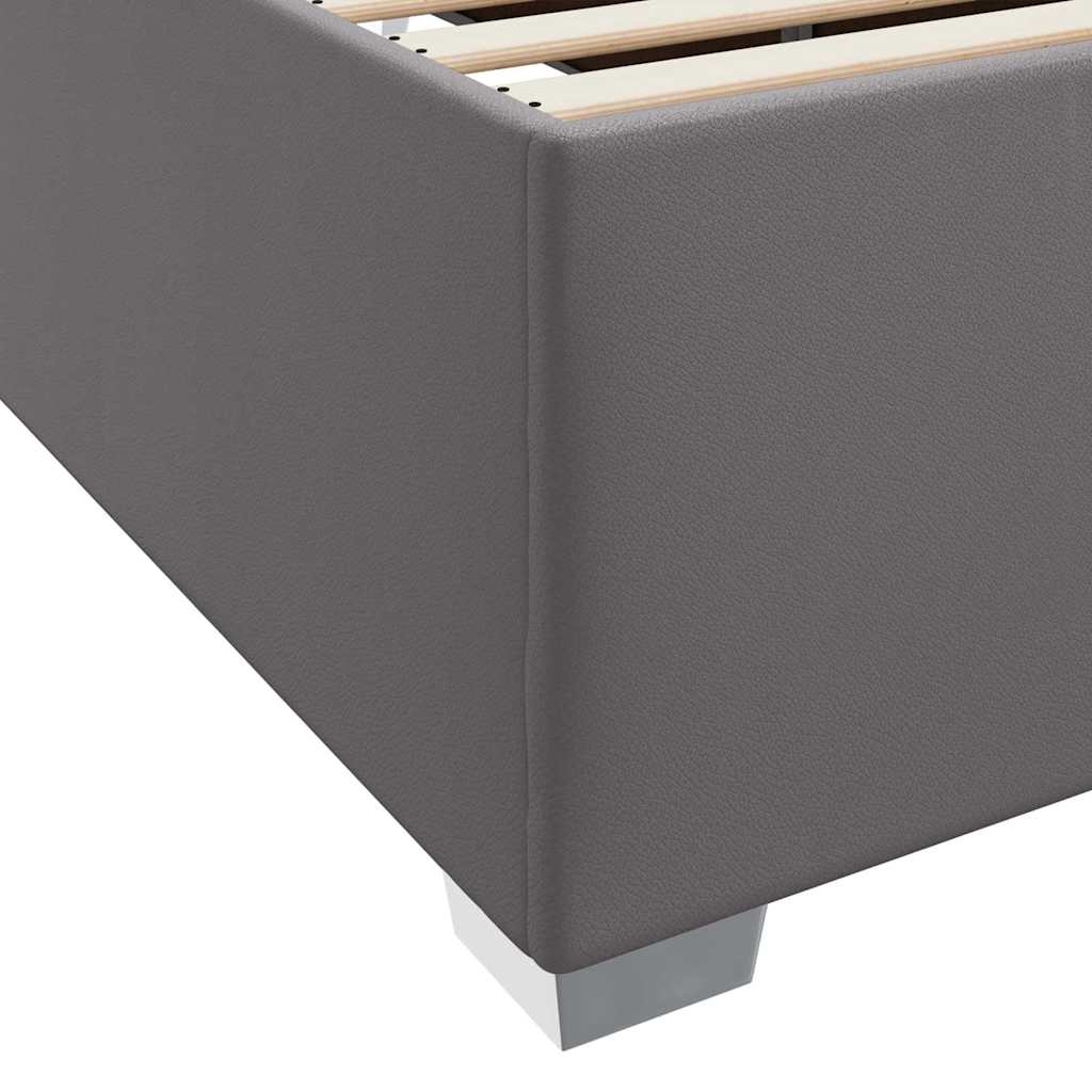 Bettgestell Grau 180 x 200 cm Kunstleder
