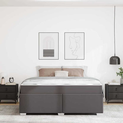 Bettgestell Grau 180 x 200 cm Kunstleder