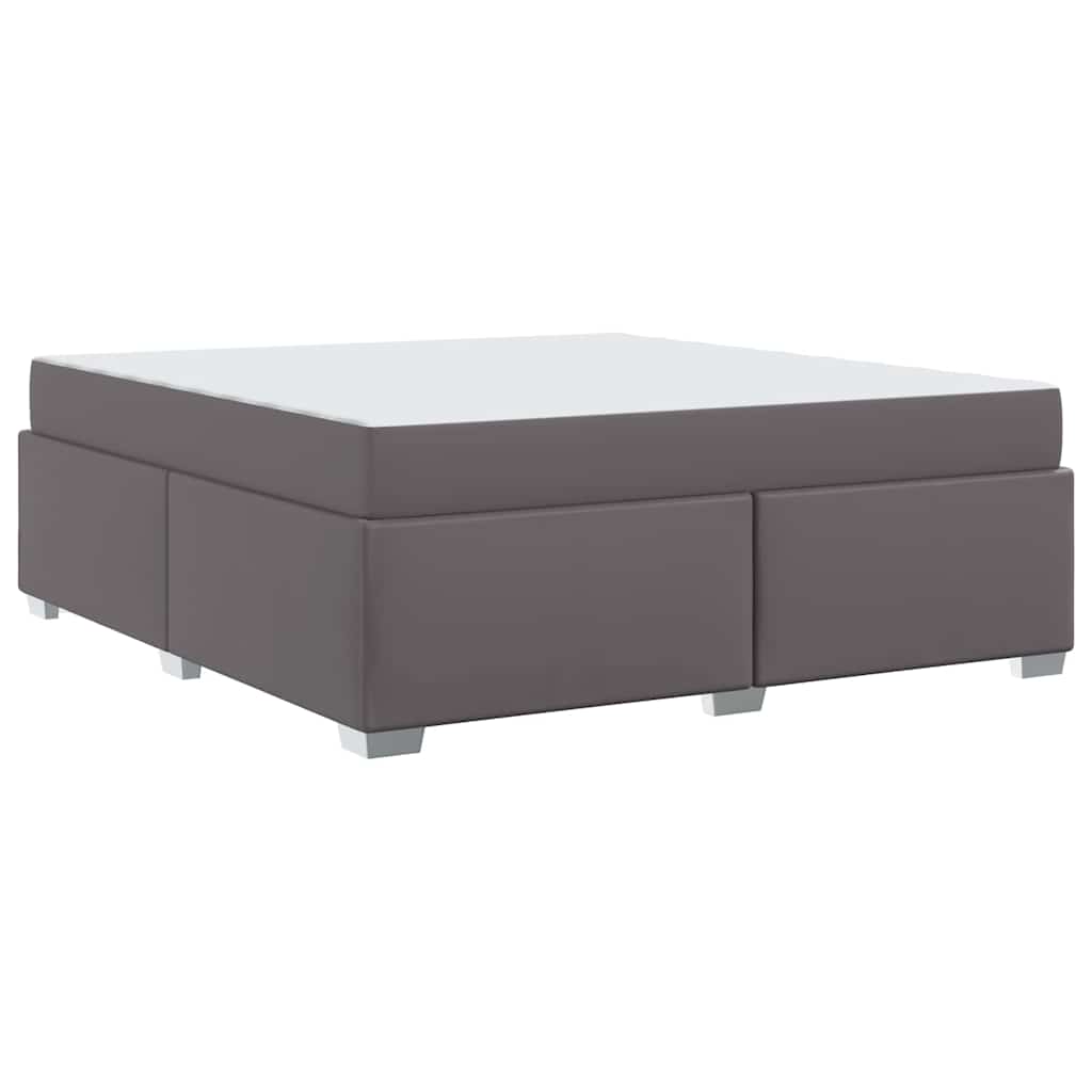 Bettgestell Grau 180 x 200 cm Kunstleder