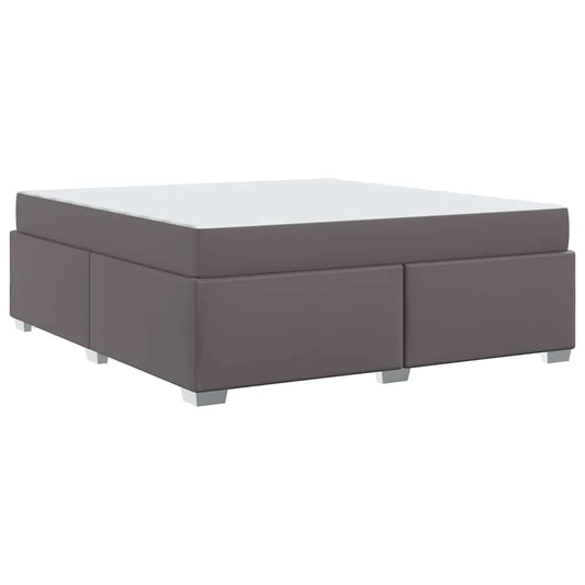 Bettgestell Grau 180 x 200 cm Kunstleder