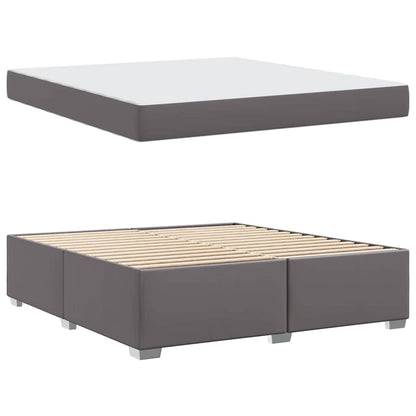 Bettgestell Grau 180 x 200 cm Kunstleder