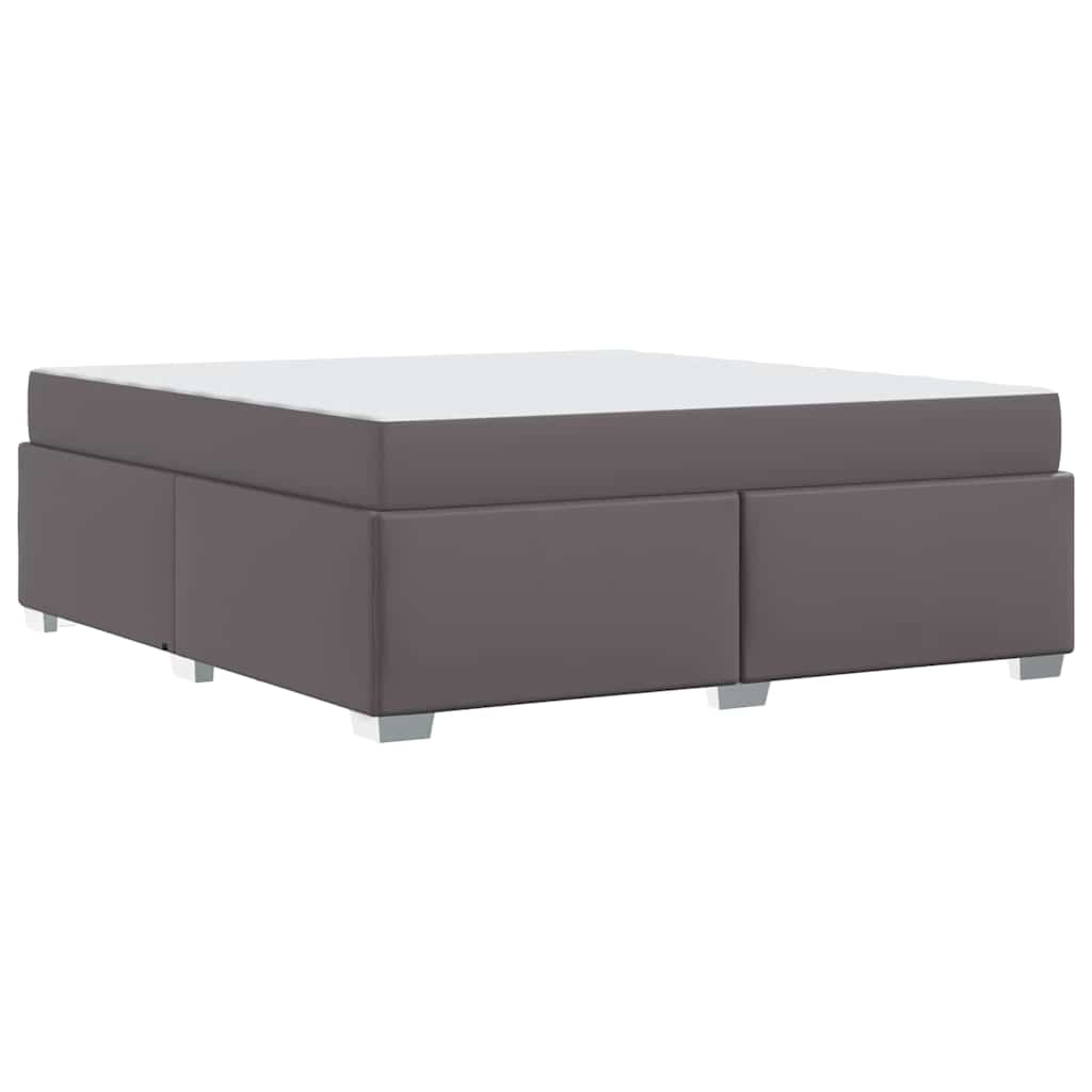 Bettgestell Grau 180 x 200 cm Kunstleder