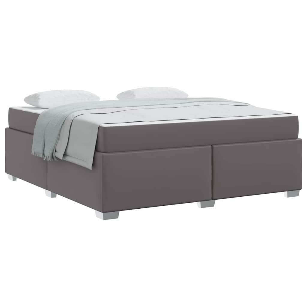 Bettgestell Grau 180 x 200 cm Kunstleder