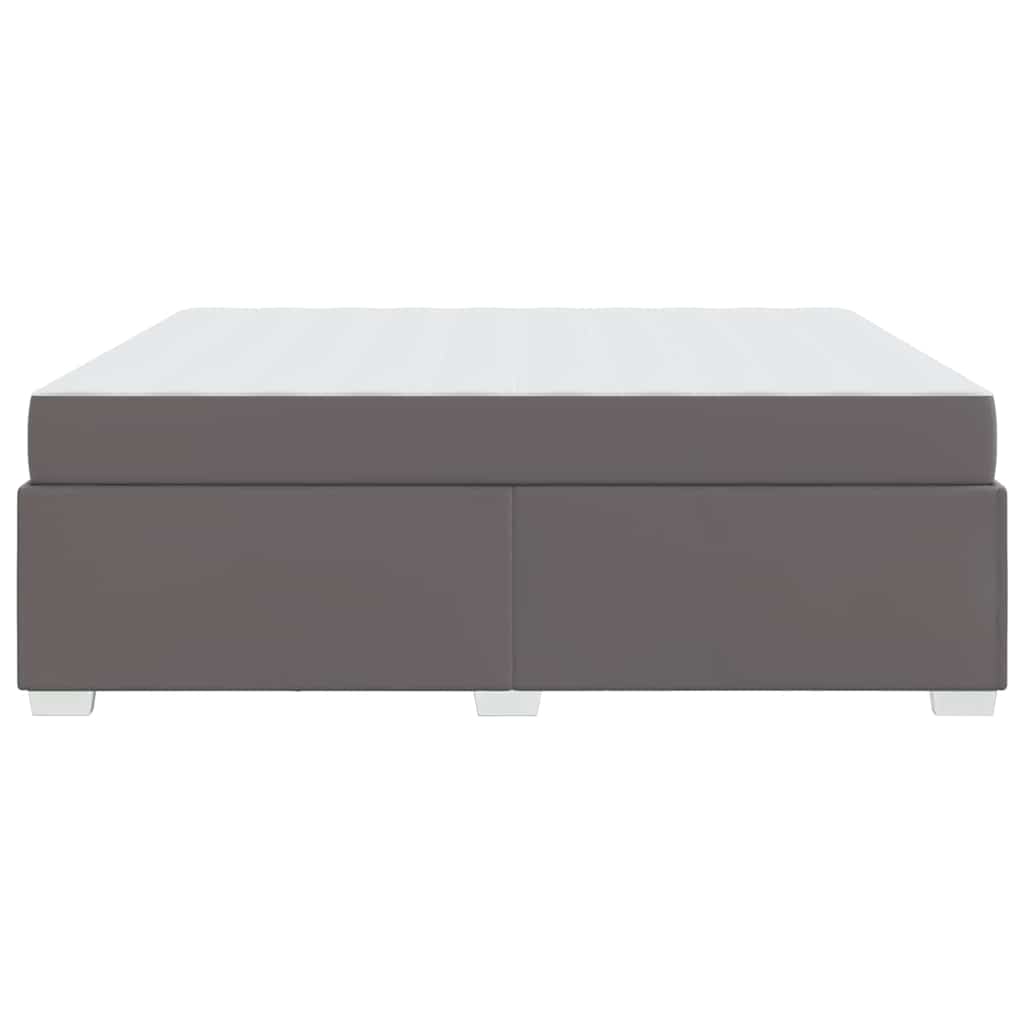 Bettgestell Grau 180 x 200 cm Kunstleder