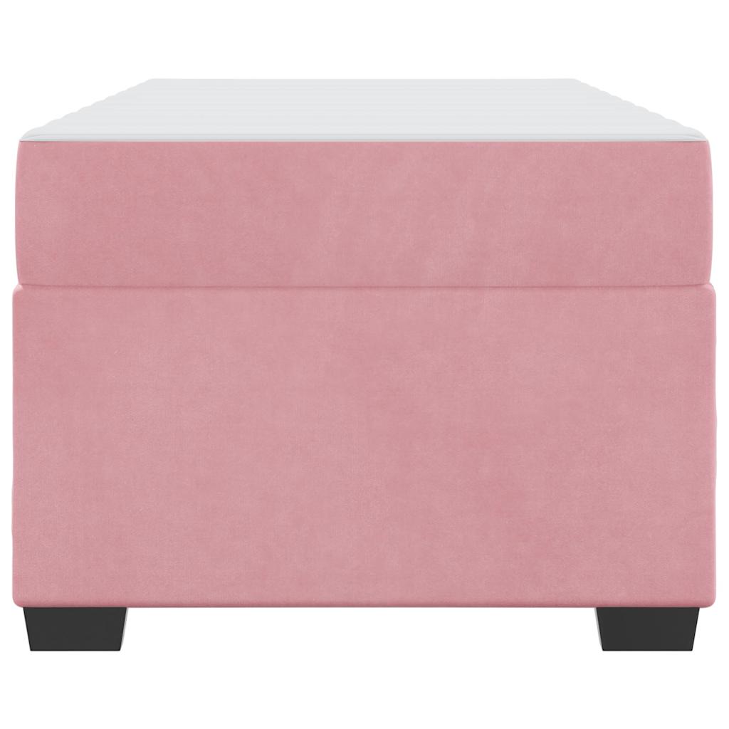 Bettrahmen mit Matratze Rosa 80 x 200 cm Stoff