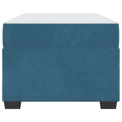 Bettrahmen mit Matratze Dunkelblau 90 x 190 cm Stoff