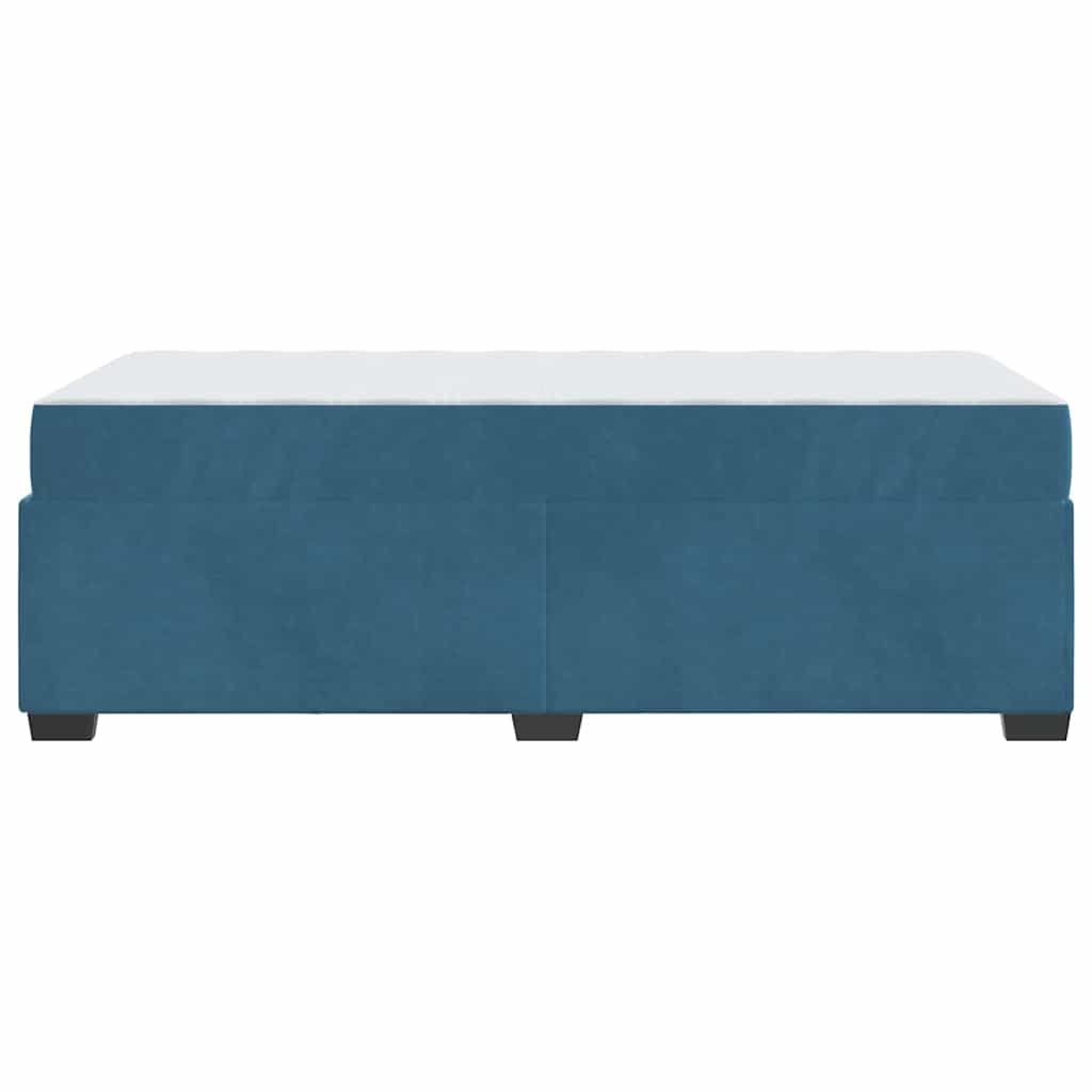 Bettrahmen mit Matratze Dunkelblau 90 x 190 cm Stoff