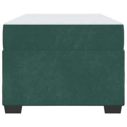 Bettrahmen mit Matratze Dunkelgrün 90 x 200 cm Stoff