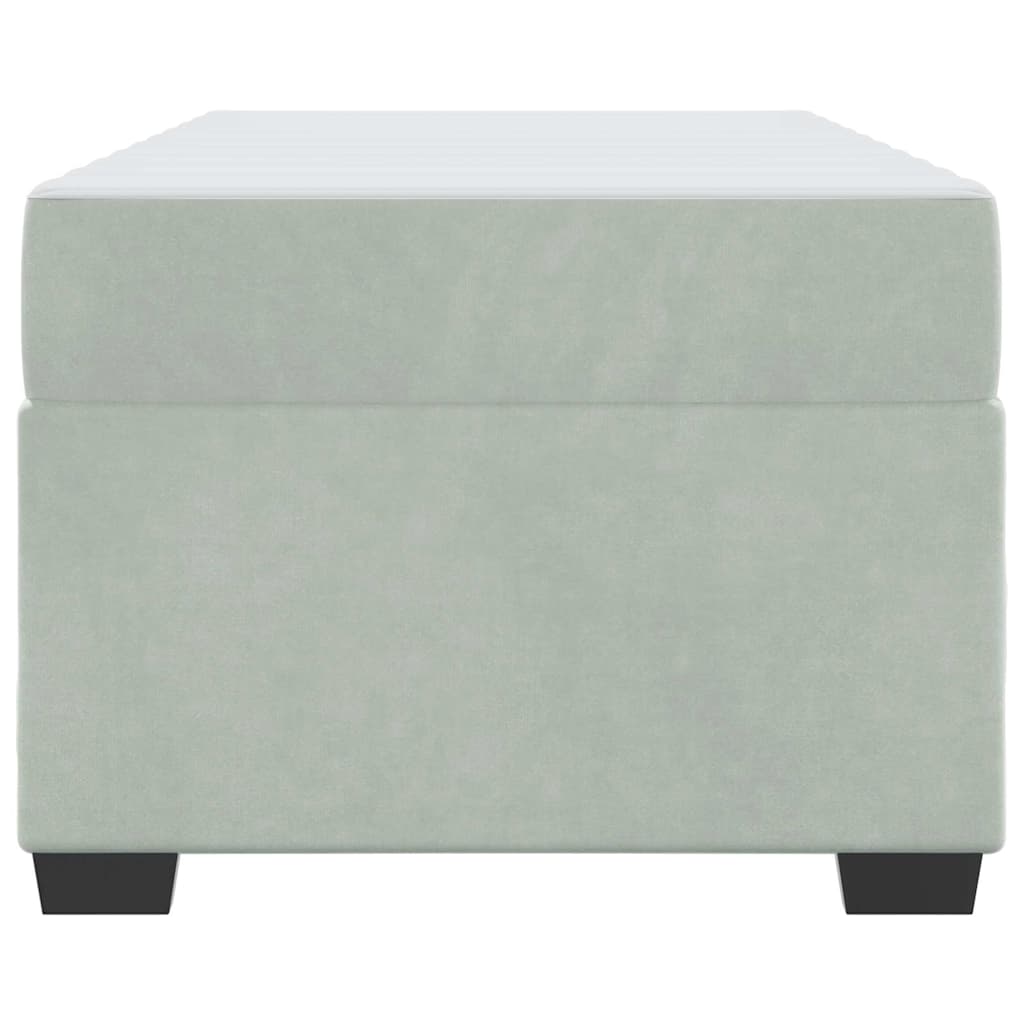 Bettrahmen mit Matratze Hellgrau 100 x 200 cm Stoff