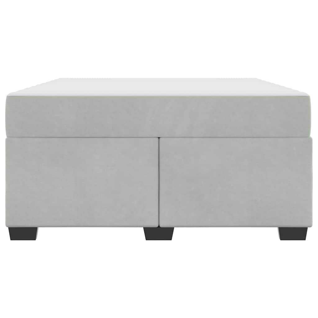 Bettrahmen mit Matratze Hellgrau 140 x 200 cm Stoff