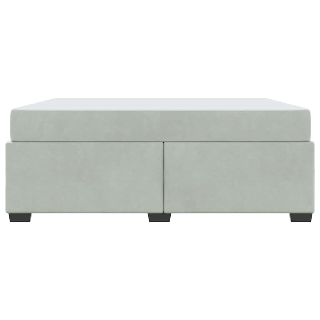 Bettgestell mit Matratze Hellgrau 180 x 200 cm Samt