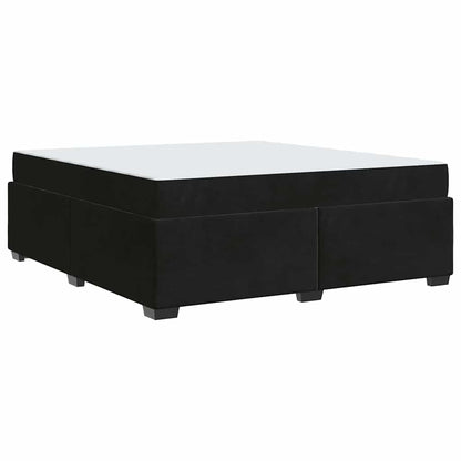 Bettgestell mit Matratze Schwarz 180 x 200 cm Samt