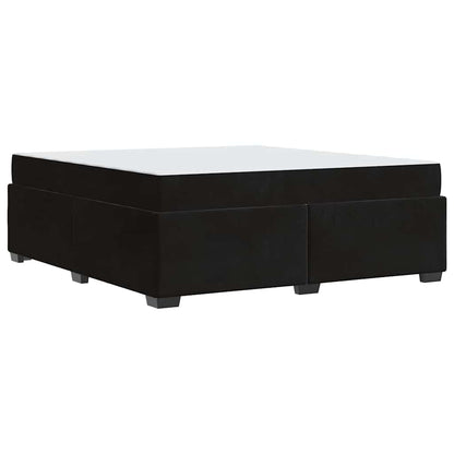 Bettgestell mit Matratze Schwarz 180 x 200 cm Samt