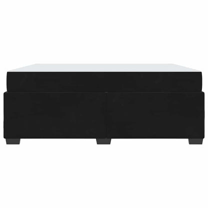 Bettgestell mit Matratze Schwarz 180 x 200 cm Samt