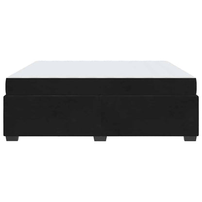 Bettgestell mit Matratze Schwarz 180 x 200 cm Samt