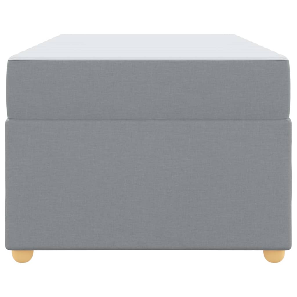 Bettrahmen mit Matratze Hellgrau 80 x 200 cm Stoff