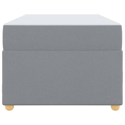 Bettrahmen mit Matratze Hellgrau 80 x 200 cm Stoff