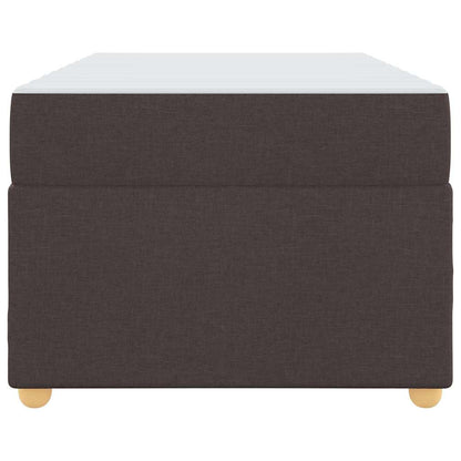 Bettgestell mit Matratze Dunkelbraun 80 x 200 cm Stoff