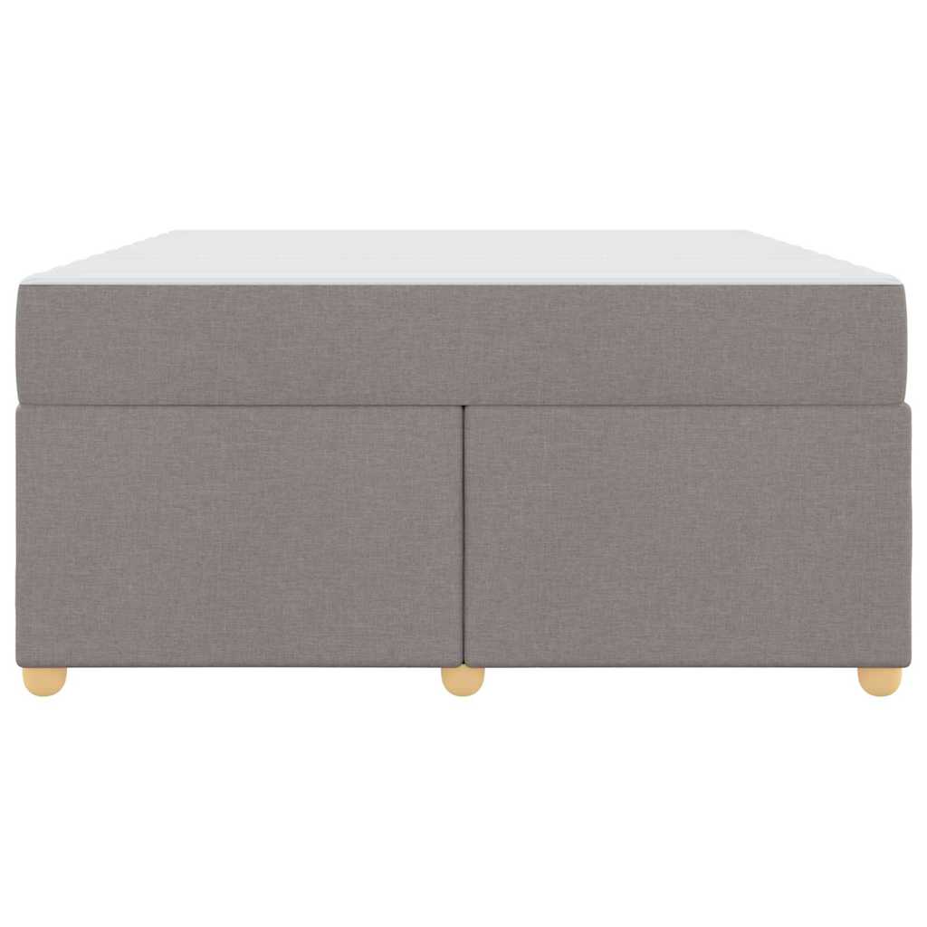 Bettgestell mit Matratze Taupe 140 x 200 cm Stoff