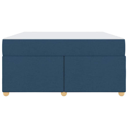 Bettgestell mit Matratze Blau 140 x 200 cm Stoff