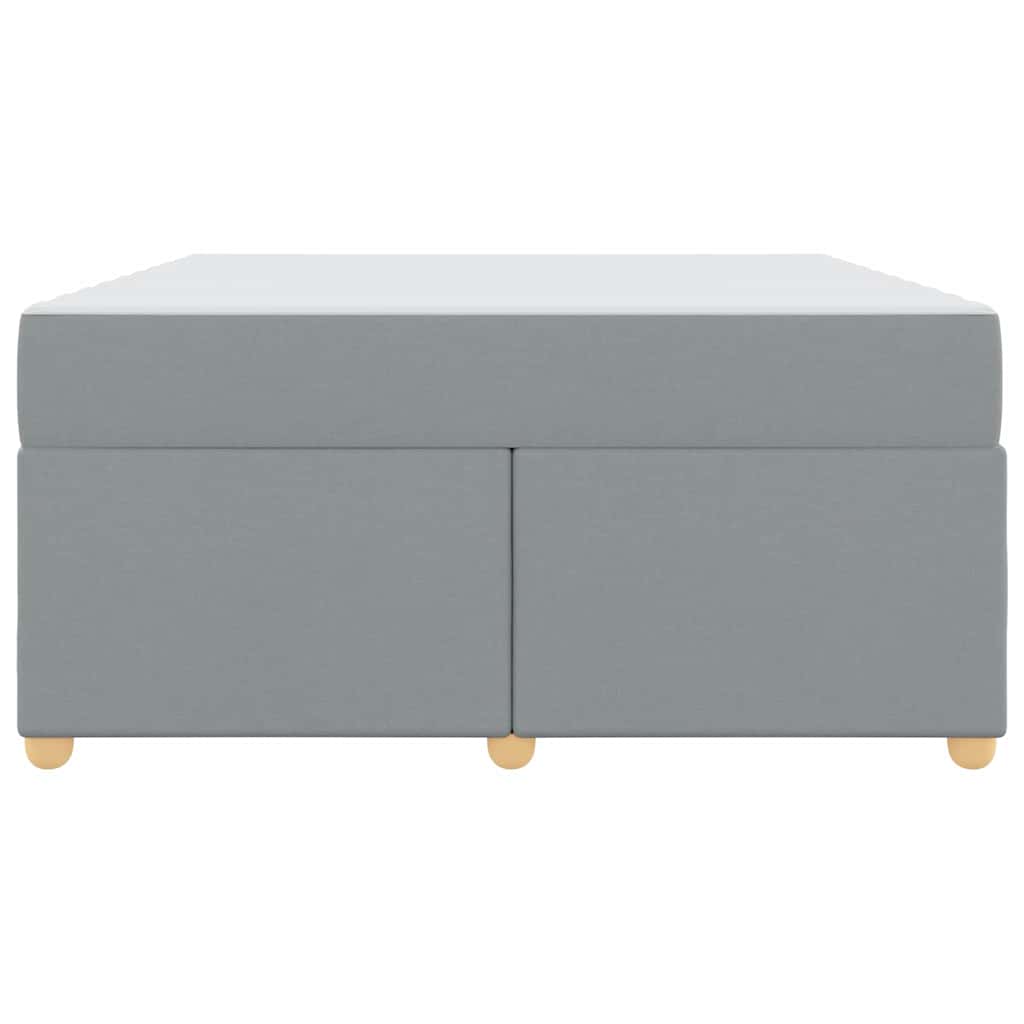 Bettgestell mit Matratze Hellgrau 160 x 200 cm Stoff