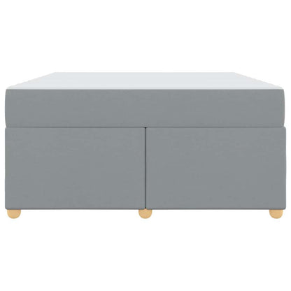 Bettgestell mit Matratze Hellgrau 160 x 200 cm Stoff