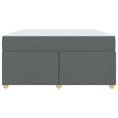 Bettgestell mit Matratze Dunkelgrau 160 x 200 cm Stoff